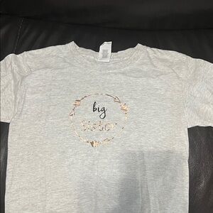 Gildan Gray 'Big Sister' Kids Tee